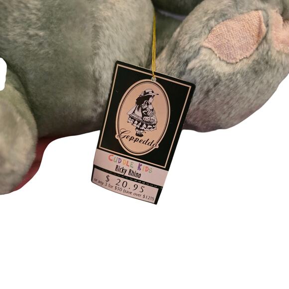 PLEASE READ!!! Geppeddo Cuddle Kids Ricky Rhino WITH CALL-OUT - Picture 2 of 7